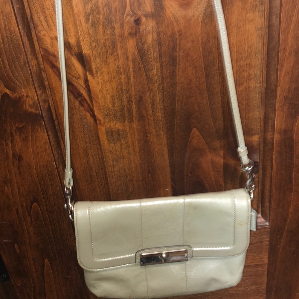 Coach gray cross body bag